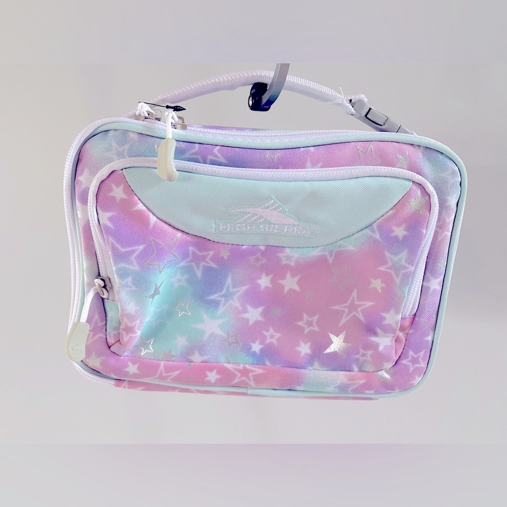 High Sierra Insulated Lunch Tote Bag Zipper Closure ✨ Stars Tie-Dye